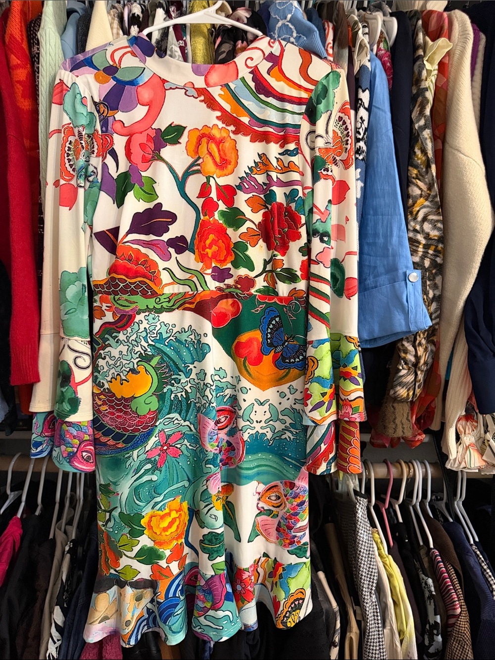 Hale bob koi fish dress small y2k